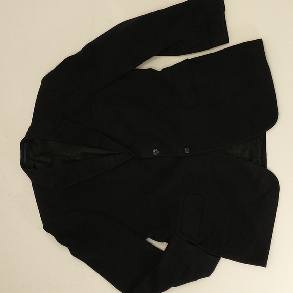 Cashmere Sport Coat Blazer Ede & Ravenscroft Joshua Ellis England Dark Navy Blue - Picture 10 of 11